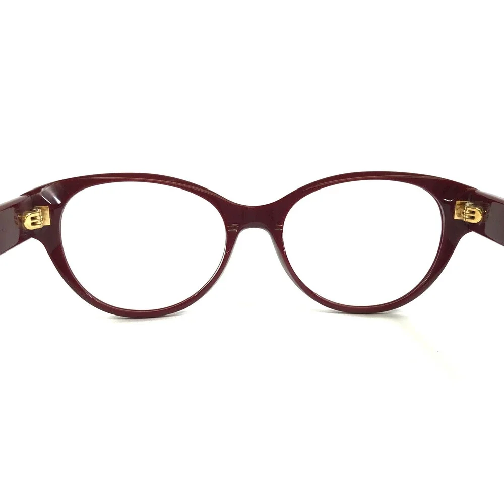 Cartier Eyeglasses Frames CT0315O 003 Burgundy Red Cat Eye Full Rim 53-17-140